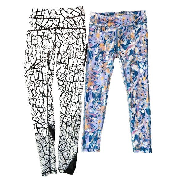 2 Pairs Girl's Size Exercise Leggings Size Small - Picture 2 of 16